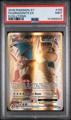 Pokemon Evolutions Dragonite EX 106/108 Full Art PSA 9 - Image 1