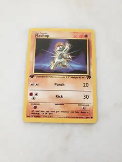 Pokemon TCG: Machop 59/82 Team Rocket 1st Edition WOTC - NM - Image 1