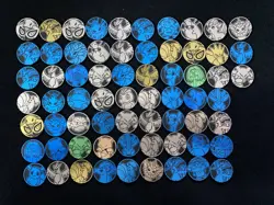 Pokemon TCG Coin Golbat Vaporeon Tyranitar Jynx Jolteon Lot*66 ZS19 - Image 1