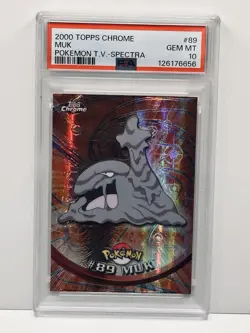 2000 TOPPS CHROME MUK #89 POKEMON T. V. SPECTRA PSA 10 GEM MINT - Image 1