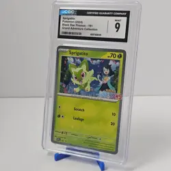 CGC 9 Sprigatito SVP 191 Black Star Promo Grand Adventure Collection Pokemon - Image 1
