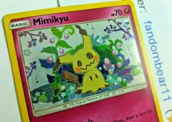 Mimikyu - SM163 Black Star Promo Card COSMOS HOLO RARE 2019 Pokemon TCG - Image 3
