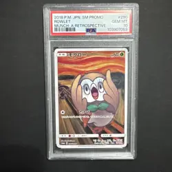 Pokemon Rowlet Munch Scream Full Art Promo Card 290/Sm-p PSA 10 Gem Mint - Image 1