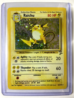 Raichu - 16/130 - Pokemon Base Set 2 Holo Rare Card WOTC LP - Image 1