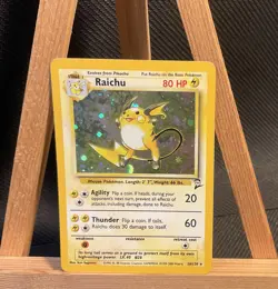 Raichu - 16/130 - Pokemon Base Set 2 Holo Rare Card WOTC LP - Image 1