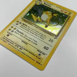 Raichu 16/130 Pokemon Base Set 2 Holo Rare Card (SWIRL) - Image 2
