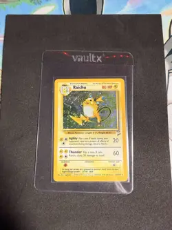 Raichu 16/130 Pokemon Base Set 2 Holo Rare Card - LP-MP FART Swirl!(pic 3) - Image 1