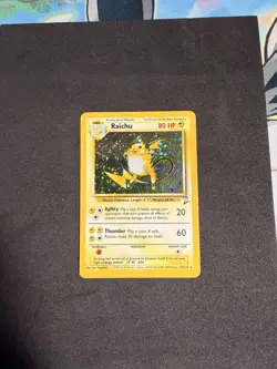 Raichu 16/130 Pokemon Base Set 2 Holo Rare Card - LP-MP FART Swirl!(pic 3) - Image 2