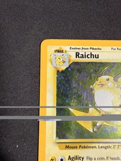 Raichu 16/130 Pokemon Base Set 2 Holo Rare Card - LP-MP FART Swirl!(pic 3) - Image 4