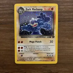 Pokemon Dark Machamp TCG Card WOTC 10/82 Rare Holo Team Rocket Series - Image 1