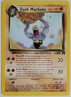 Pokemon TCG Team Rocket Dark Machamp EVOLOUTION SET Holo Rare Card 10/82 MP - Image 4