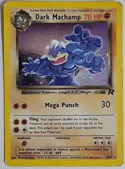 Pokemon TCG Team Rocket Dark Machamp EVOLOUTION SET Holo Rare Card 10/82 MP - Image 5