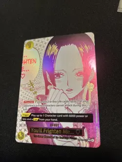 You'll Frighten Me...(Alternate Art) OP14-118 The Azure Sea's Seven Foil ENGLISH - Image 1