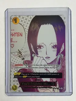 You'll Frighten Me... (Alternate Art) OP14-118 The Azure Sea's Seven Foil - Image 1