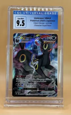 CGC 9.5 Japanese Pokemon Umbreon VMAX 245/184 CSR VMAX Climax Holo - Image 1