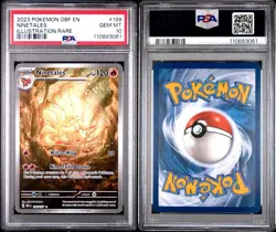 Pokemon TCG Ninetales 199/197 Sv03: Obsidian Flames Holo PSA 10 Gem Mint - Image 3