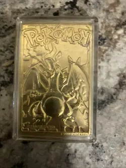 Charizard Pokemon 23K Gold Plated Trading Card Burger King 1999 - Image 1