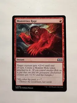 Monstrous Rage - MTG Wilds of Eldraine - NM - Image 1
