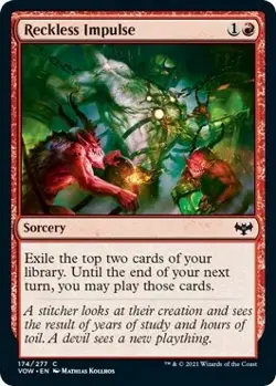 Magic The Gathering MTG RECKLESS IMPULSE Innistrad: Crimson Vow NM Near Mint - Image 1