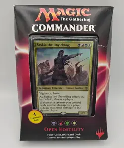 ENGLISH Open Hostility Saskia Commander Deck MTG Magic the Gathering - SEALED 630509416202 - Image 1