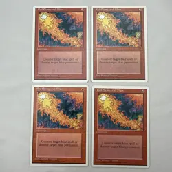 Red Elemental Blast x4 MTG 4th Fourth Edition 4x Magic Good Moderate Play - Image 1
