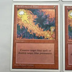 Red Elemental Blast x4 MTG 4th Fourth Edition 4x Magic Good Moderate Play - Image 2