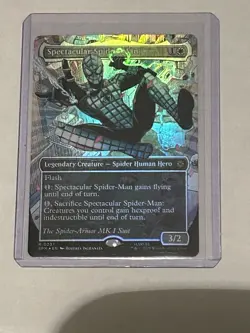 MTG Spectacular Spider-Man 0237 Borderless Textured Foil Marvel NM SPM - Image 1
