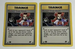 2000 POKEMON Team Rocket *1st Edition* ROCKET'S SNEAK ATTACK x2 *NM/M - Image 1