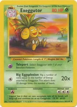 4x Lightly Played Exeggcutor - 39/130 - Uncommon - Unlimited Edition Pokemon Bas - Image 1