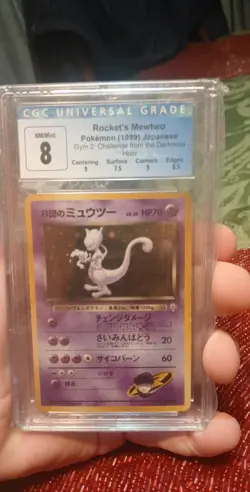 1999 Pokemon Japanese Gym 2 Holo Rocket's Mewtwo #150 CGC 8 - Image 1