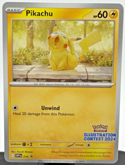 Pikachu #214 SVP Promo Illustration Contest 2024 Pokemon TCG NM - Image 3