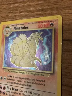 Ninetales 1999 Pokemon Base Set 12/102 Rare Holo MP - Image 3