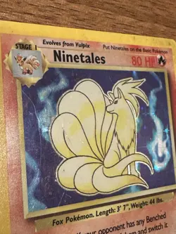 Ninetales 1999 Pokemon Base Set 12/102 Rare Holo MP - Image 5