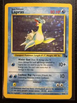 Lot Of 3 VTG Pokemon Cards Lapras Magneton Kangaskhan MP Fossil Jungle Base Set - Image 3