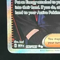 2023 Pokemon Gaming SV 151 - MEW EN Giovanni's Charisma #197/165 - Image 4