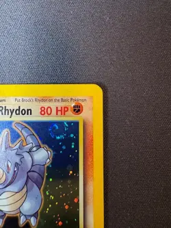 Pokemon - Gym Heroes - 2000 - Brock's Rhydon - Holo + SWIRL - 2 - Image 3