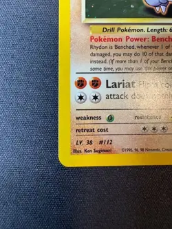 Pokemon - Gym Heroes - 2000 - Brock's Rhydon - Holo + SWIRL - 2 - Image 5