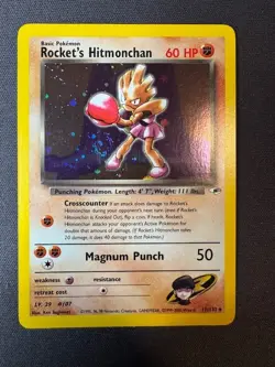 Pokemon - Gym Heroes - 2000 - Rocket's Hitmonchan - Holo + SWIRL - 11 - Image 1