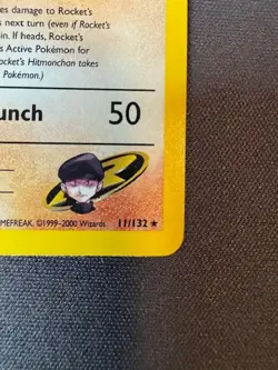 Pokemon - Gym Heroes - 2000 - Rocket's Hitmonchan - Holo + SWIRL - 11 - Image 4
