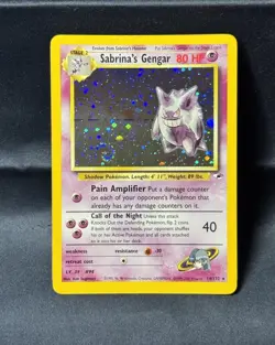 Sabrina’s Gengar Gym Heroes Holo 14/132 Pokemon - Image 1