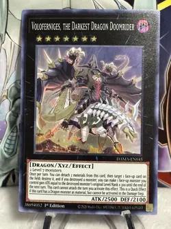 Yugioh! Voloferniges, the Darkest Dragon Doomrider DAMA-EN045 Super Rare 1st Ed - Image 3