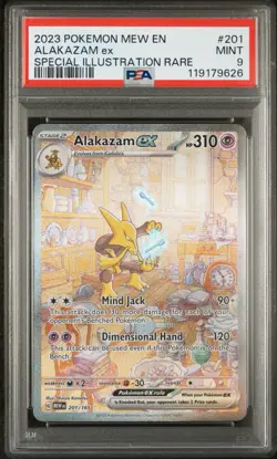 PSA 9 Alakazam ex 201/165 Special Illustration Rare 151 MEW Pokemon Card Mint - Image 1