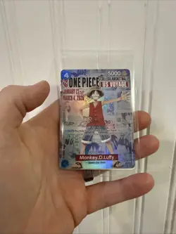 One Piece Monkey D. Luffy US Voyage College Basketball Promo Card Sealed - Image 1