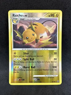 Pokemon Raichu 8/100 Stormfront Reverse Holo Rare MP/LP - Image 1