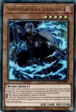 Yugioh Vanquish Soul Jiaolong AGOV-EN018 Ultra Rare 1st Edition NM - Image 1