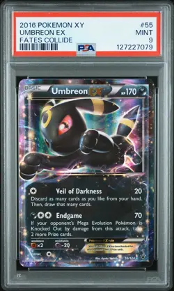 2016 POKEMON XY FATES COLLIDE #55 UMBREON EX PSA 9 - Image 1