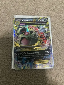 Pokemon TCG Mega M Tyranitar EX Holo Ultra Rare Card Ancient Origins 43/98 NM - Image 1