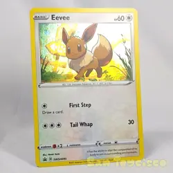 Pokemon TCG Sword & Shield Promo Card - SWSH095 Eevee Foil Holo Gamefreak Go - Image 2