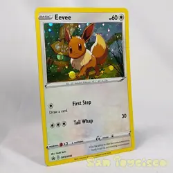 Pokemon TCG Sword & Shield Promo Card - SWSH095 Eevee Foil Holo Gamefreak Go - Image 3