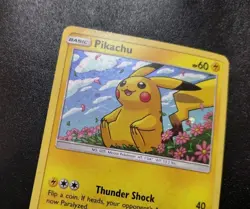 Pikachu SM206 Black Star Promo Cosmos Holo Pokemon Card MP - Image 2